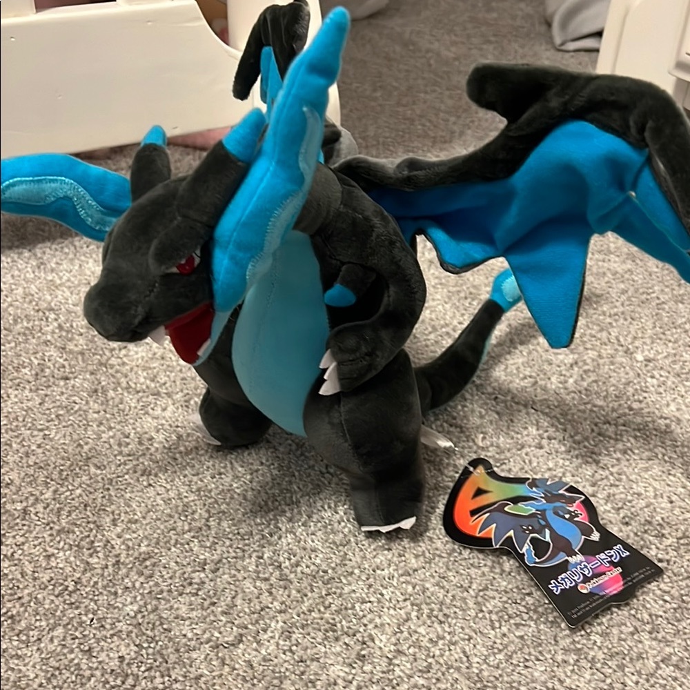 Pokemon Center Mega Charizard X 14" Poké Plush BRAND NEW
